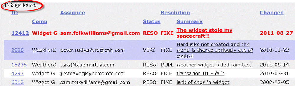 Use Simple Search Option in Bugzilla