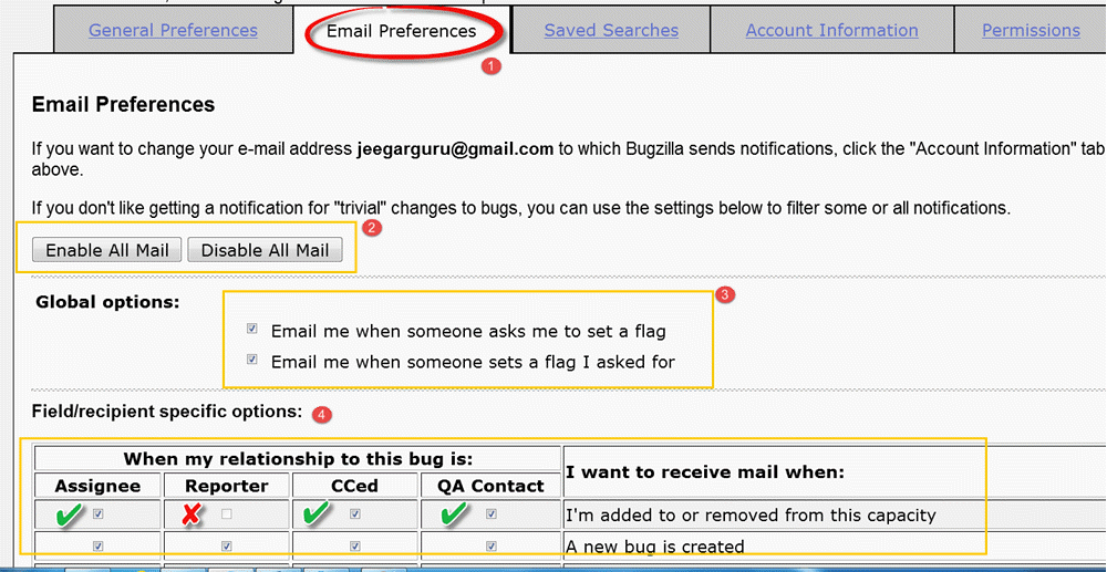 E-mail Preferences