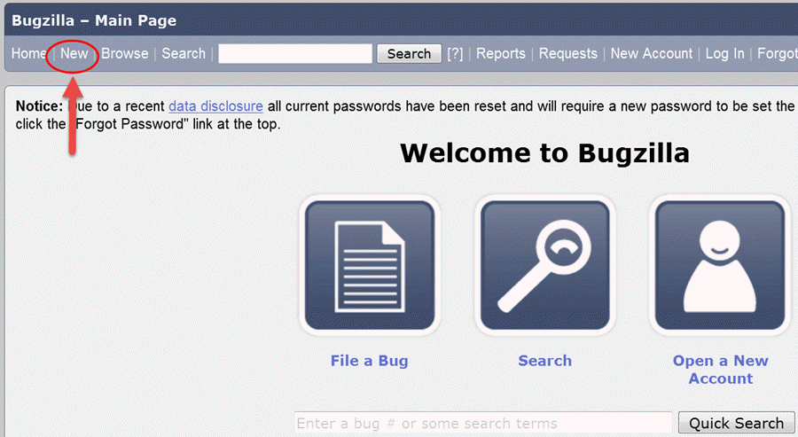 Creating a Bug-report in Bugzilla