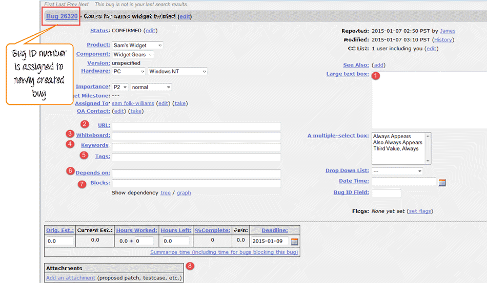 Creating a Bug-report in Bugzilla