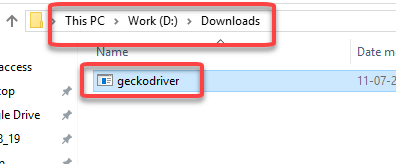 Download and Install GeckoDriver in Selenium