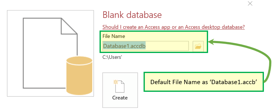 Create a Blank Database
