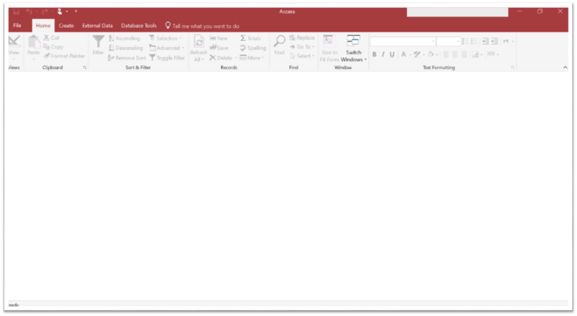 Start Microsoft Access
