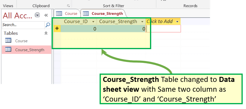 Switch views between Datasheet and Design