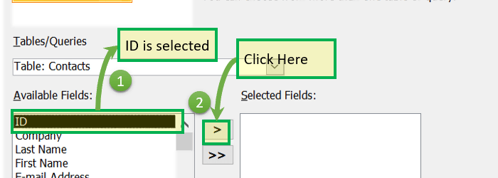 Create using Form Wizard
