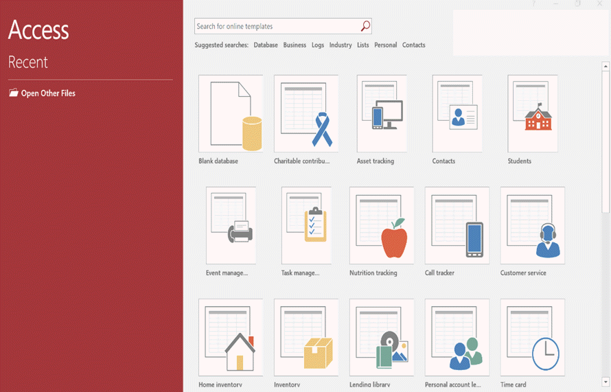 Start Microsoft Access