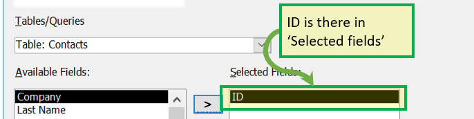 Create using Form Wizard