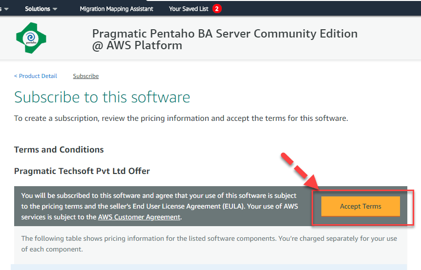 Install Pentaho in AWS