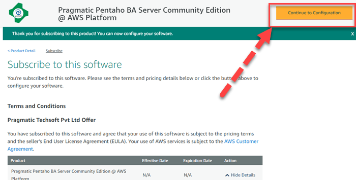 Install Pentaho in AWS