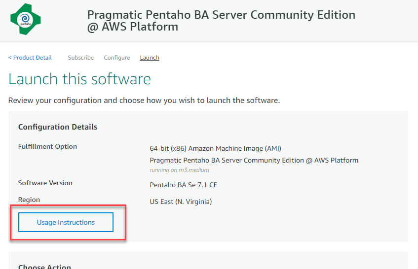 Install Pentaho in AWS