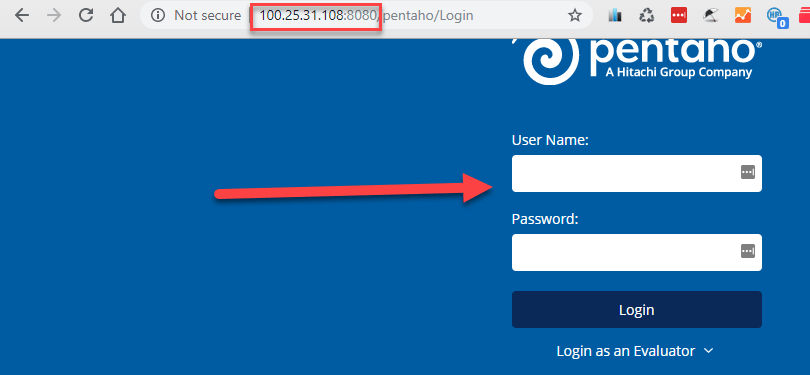 Install Pentaho in AWS