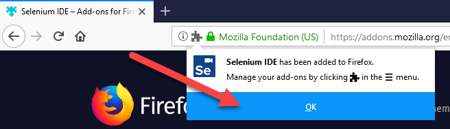 Install Selenium IDE for Firefox