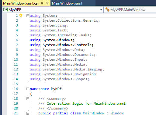 Create your first WPF Application
