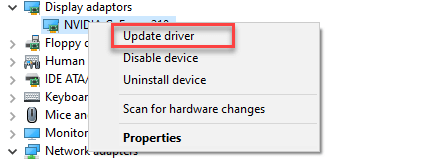 Update or Reinstall your Graphics Driver