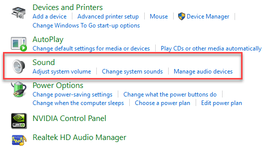 Check HDMI is Set as Default Device for Playback
