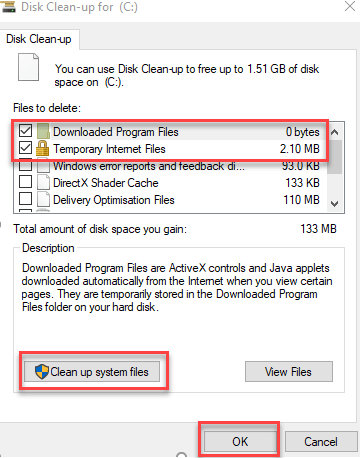 Clean your temporary files and folders