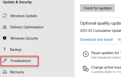 Run Hardware and Device Troubleshooter