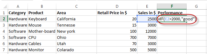 Excel Formula Interview Questions