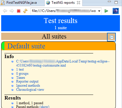 Generating HTML Reports