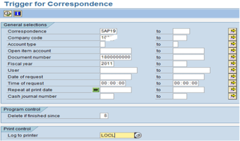 Correspondence Printing