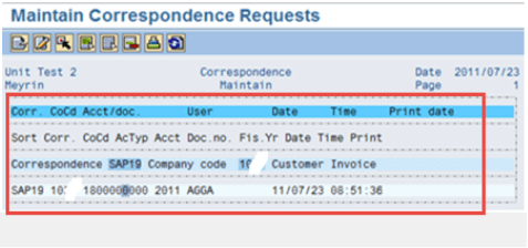 Correspondence Printing