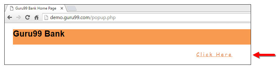 Handle Pop-up Window Using Selenium Webdriver