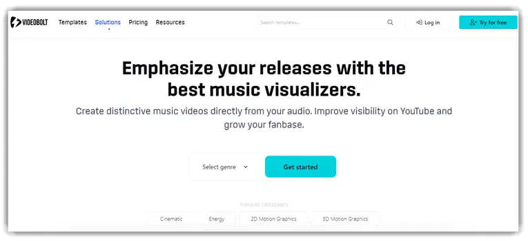 Videobolt Music Visualizer