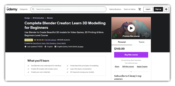 omplete Blender Creator