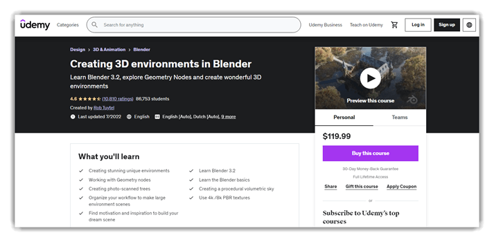 Creating 3D environments in Blender