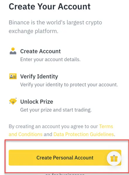 Create Personal Account