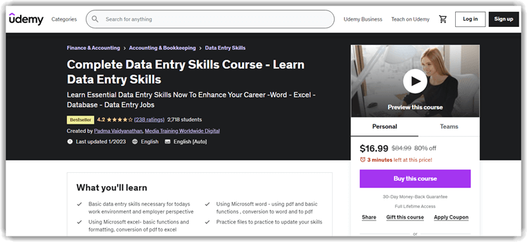 Complete Data Entry Skills Course