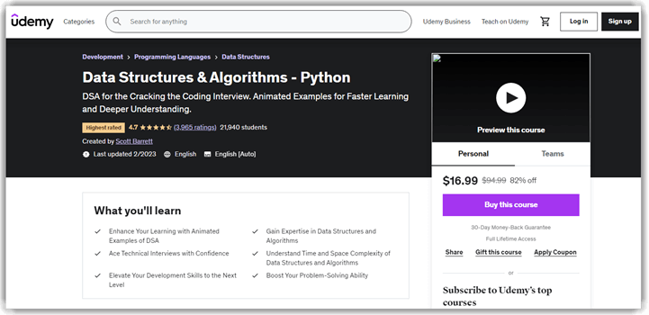 Data Structures & Algorithms - Python