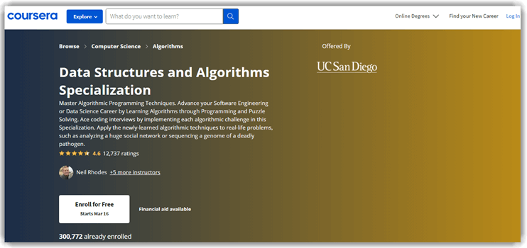 Data Structures and Algorithms Specialization