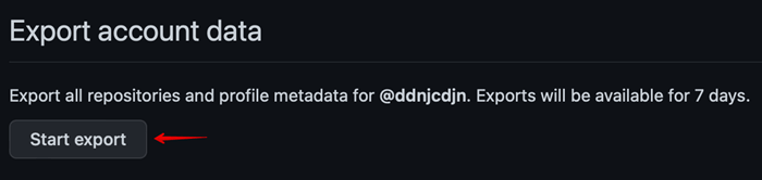 Download an Archive of your GitHub Data