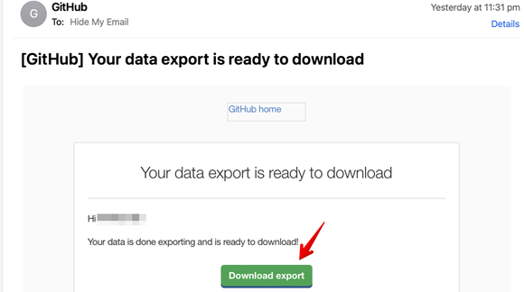 Download an Archive of your GitHub Data