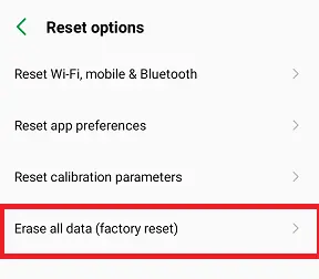 Reset your Android device to factory mode