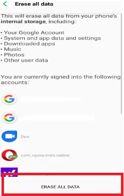 Reset your Android device to factory mode