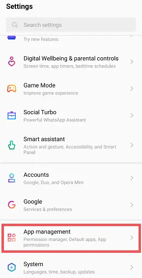 Clear Setting’s storage