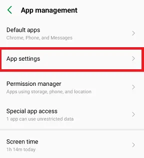 Clear Setting’s storage