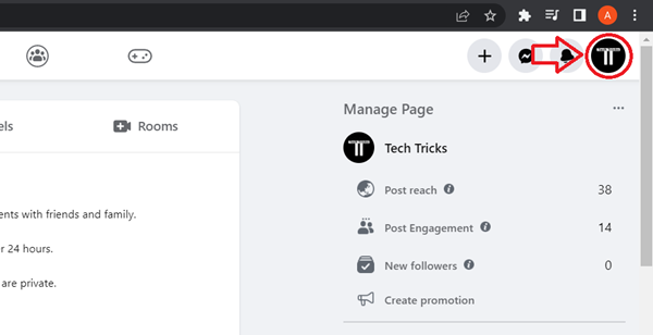 Find the Facebook URL of the Business Page on a PC