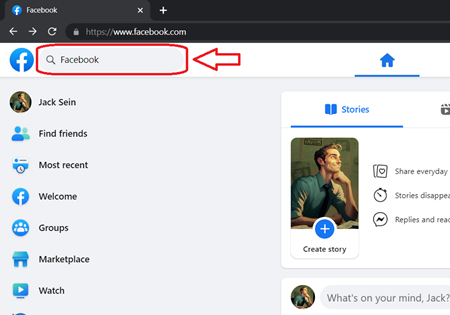Find the Facebook URL of the Business Page on a PC