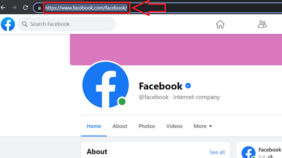 Find the Facebook URL of the Business Page on a PC