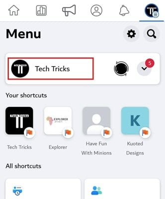 Retrieve the Facebook Business Page URL Through Mobile App