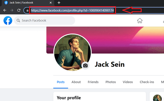 Find your Facebook Profile URL on the Computer