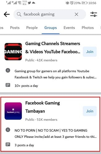 Find Facebook Groups Link using Computer
