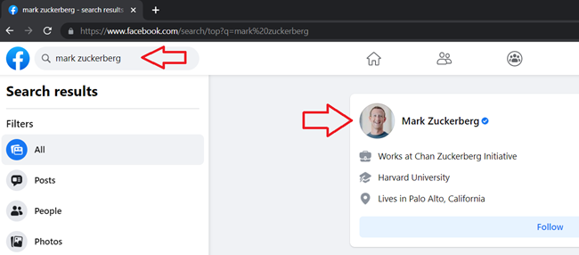 Find your Facebook Profile URL on the Computer