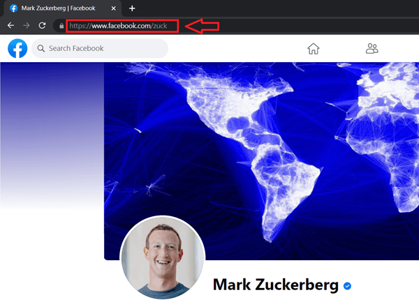 Find your Facebook Profile URL on the Computer