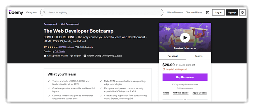 The Web Developer Bootcamp