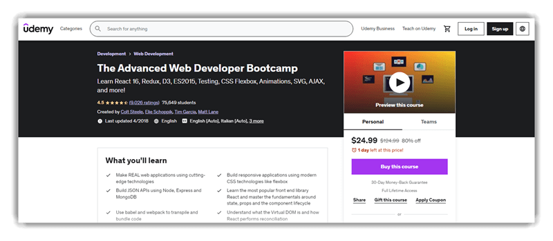 The Advanced Web Developer Bootcamp