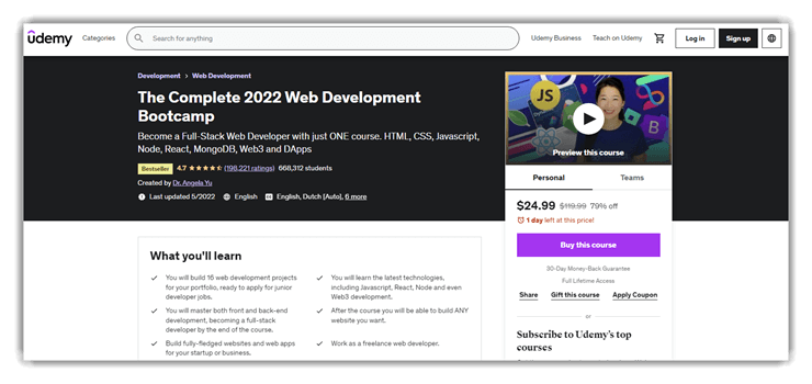 The Complete Web Development Bootcamp